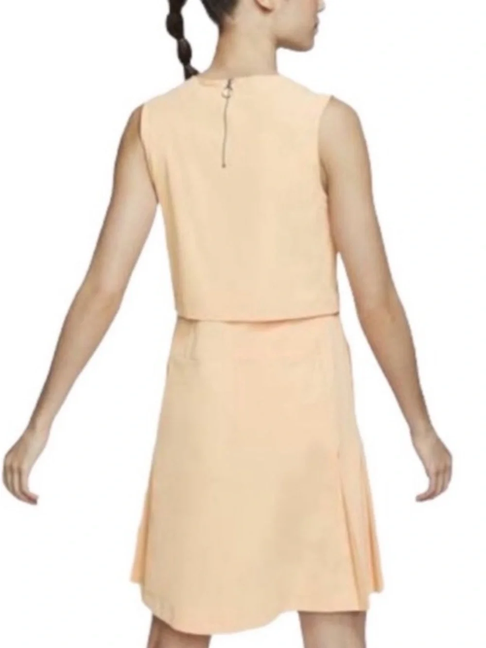 Nike Peach Orange Golf Tennis Dress Sport Sleeveless Tank Dress with Pockets
